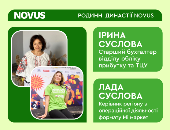 Родинні династії NOVUS: Історія Ірини та Лади Суслових 
