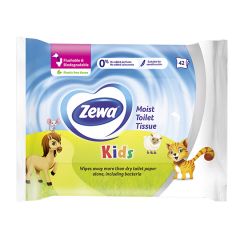 Папір туал.вол.дит. Zewa Moist Kids 42шт