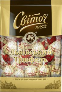 Цукерки Львів.Трюфель Світоч Пакет 179г