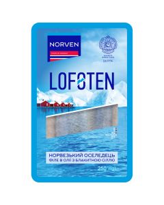 Оселедець філе в ол.з бл.сіл.NORVEN 250г