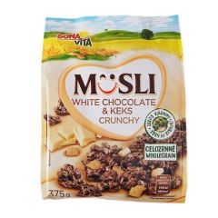 Мюслі/білим шокол+кексом Bona vita 375г