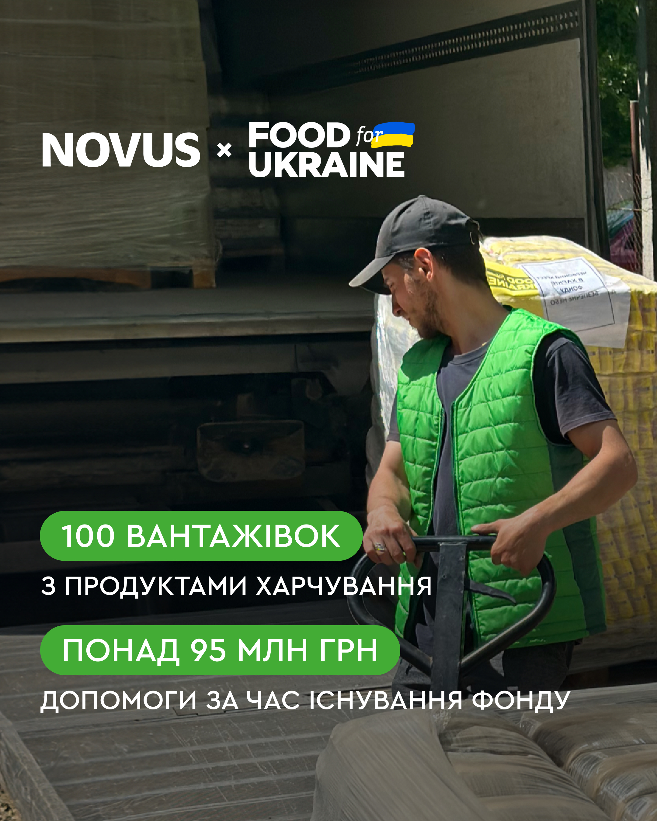 100 вантажівок з продуктами для українців 